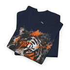 Tiger Portrait Tee — Splash Art Orange & Gray Graphic T-Shirt