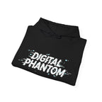 Digital Phantom tiger circle artwork Hoodie | Neon glitch cyberwolf design