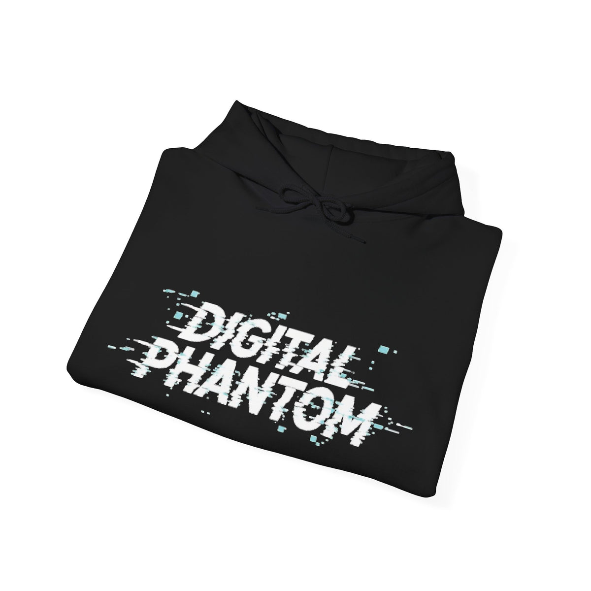 Digital Phantom tiger circle artwork Hoodie | Neon glitch cyberwolf design