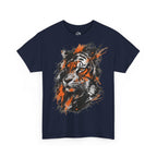 Tiger Portrait Tee — Splash Art Orange & Gray Graphic T-Shirt