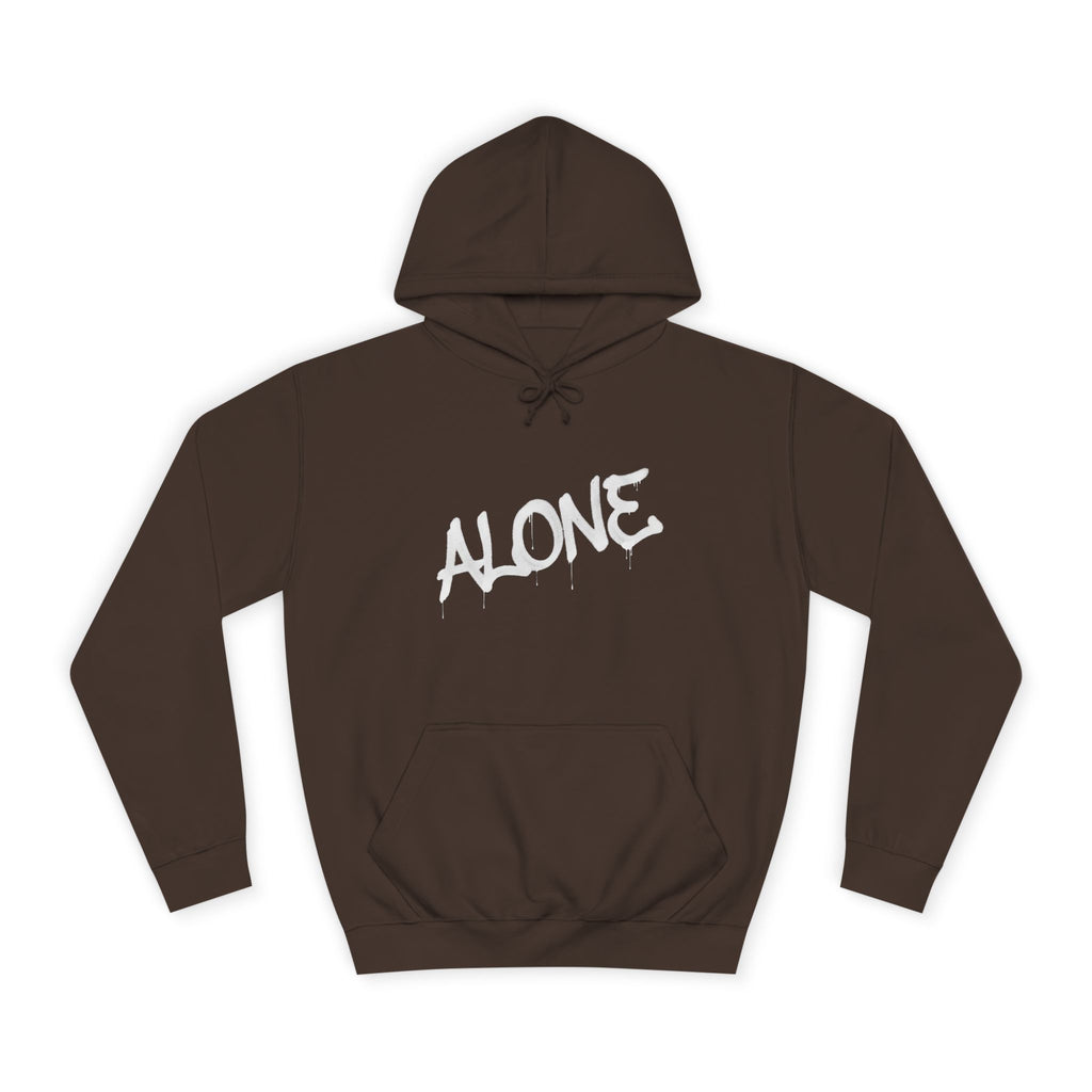 Alone graffiti front, Digital Phantom skull back Hoodie | cyberpunk tech streetwear