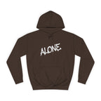 Alone graffiti front, Digital Phantom skull back Hoodie | cyberpunk tech streetwear