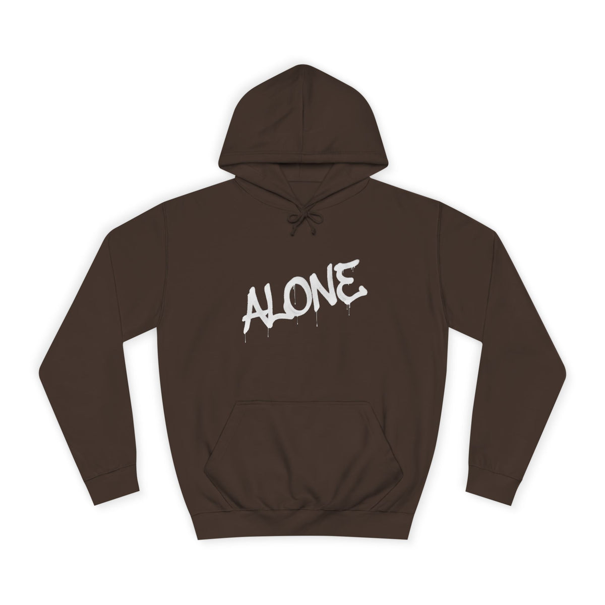 Alone graffiti front, Digital Phantom skull back Hoodie | cyberpunk tech streetwear