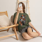 Tiger Portrait Tee — Splash Art Orange & Gray Graphic T-Shirt