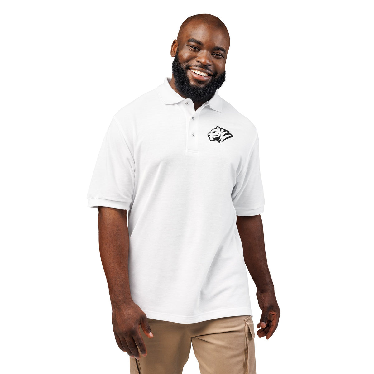 Embroidered tiger Logo Polo