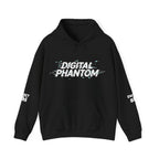 Digital Phantom tiger circle artwork Hoodie | Neon glitch cyberwolf design