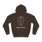 Alone graffiti front, Digital Phantom skull back Hoodie | cyberpunk tech streetwear
