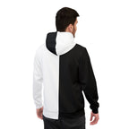 Two-Tone Split Black & White Athletic Hoodie