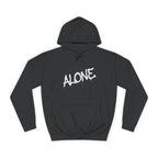 Alone graffiti front, Digital Phantom skull back Hoodie | cyberpunk tech streetwear