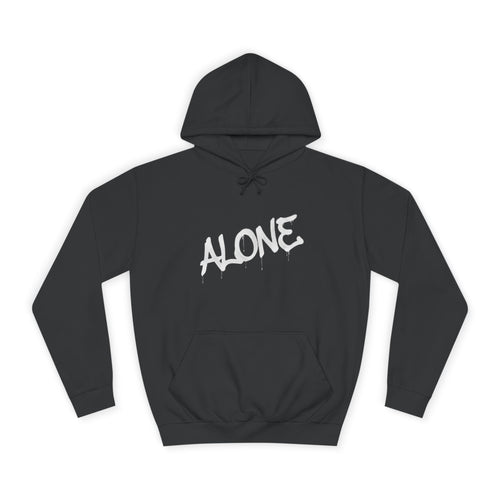 Alone graffiti front, Digital Phantom skull back Hoodie | cyberpunk tech streetwear