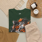 Tiger Portrait Tee — Splash Art Orange & Gray Graphic T-Shirt