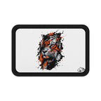 Tiger Head Embroidered Patch — Abstract Orange & Black Tiger Patch for Jackets, Backpacks, Hats