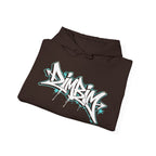 Graffiti Logo Hooded Sweatshirt | Back Hourglass Unseen Empire Hoodie