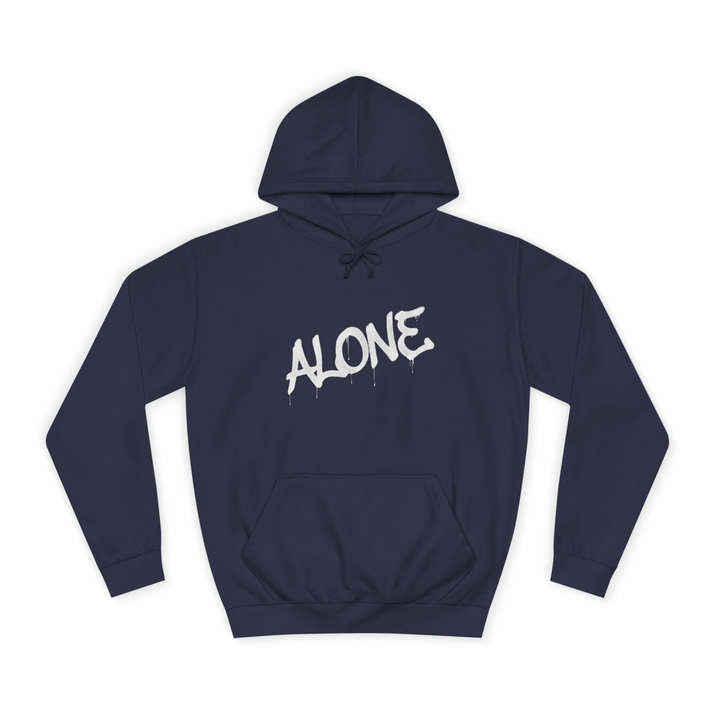 Alone graffiti front, Digital Phantom skull back Hoodie | cyberpunk tech streetwear