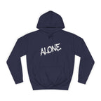 Alone graffiti front, Digital Phantom skull back Hoodie | cyberpunk tech streetwear