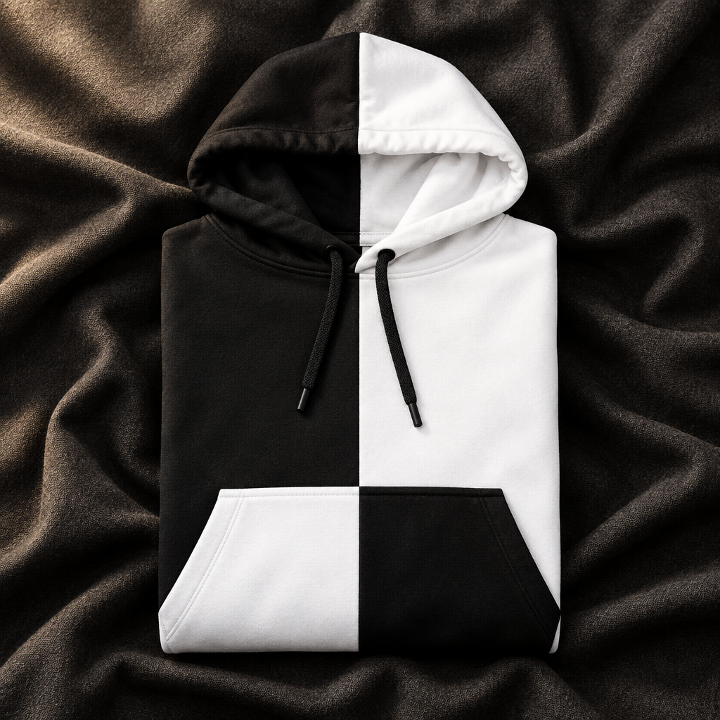 Hoodie plié, vue d’ensemble